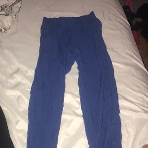 Blue parachute pants